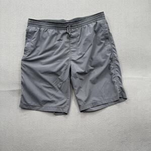 KUHL Shorts Mens Large Gray Quick Dry Stretch Elastic Waist Drawstring Hiking